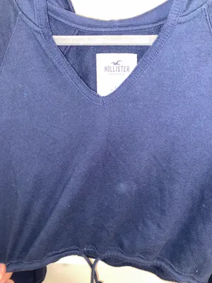 Hollister Cropped Navy Hoodie thumbnail 2