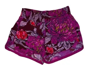 Anthropologie purple floral shorts thumbnail 1