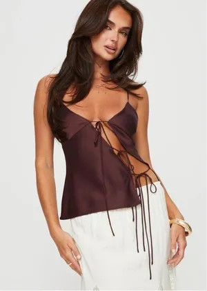 Princess Polly Lioness Mariah Cami Top Brown thumbnail 1