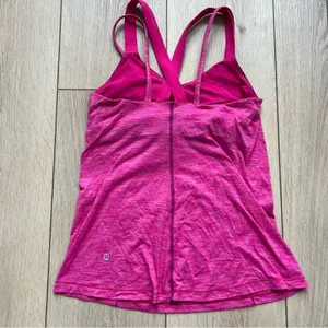 Lululemon Run For Gold Tank Hot Pink Magenta Running Tank Top Sports Bra Size 8 thumbnail 11