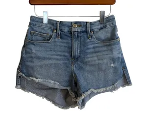 Good American Good Shorts Women 2 Blue‎ Cut Off High Rise Denim Jean Shorts thumbnail 1
