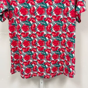 Bermuda Sands Women's Red‎ Floral Performance Golf Polo Shirt UPF 50 Wick Away M thumbnail 4