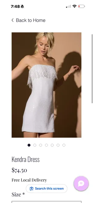 White beaded dress thumbnail 2