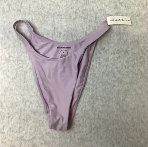 PacSun Swim Eco Lavender High Leg Bikini‎ Bottom Purple Small NEW thumbnail 1
