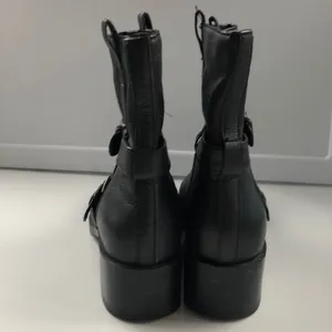 Nike Black Leather Buckle Moto Boots 9.5 thumbnail 3