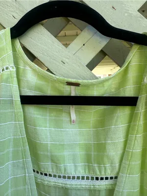 Free people time out plaid tunic top thumbnail 6