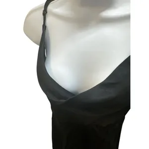 Black Cocktail Dress With Adjustable Straps & Cowl Neck Anthropologie Womens Siz thumbnail 4