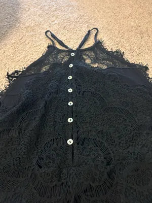Free People Black Lace dress thumbnail 10