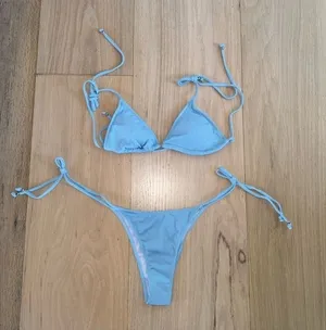 Baby Blue Bikini Swimsuit Size Small NWOT thumbnail 1