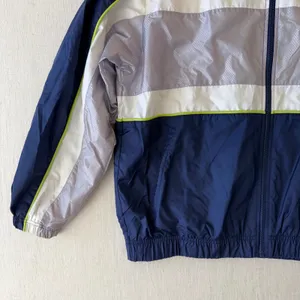 Nike Vintage 90s Colorblock Full Zip Windbreaker Jacket Women Medium Navy Blue thumbnail 8