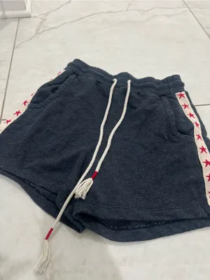 Sundry Navy Blue Star Side Stripe Sweat Shorts Size XS thumbnail 2