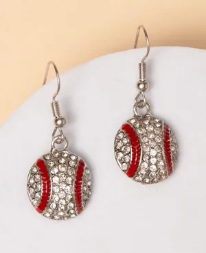 Game Day Crystal Pavé Dangle Earrings thumbnail 1