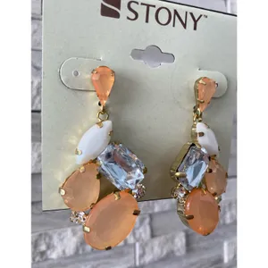 2/$24! Earrings Peach and White Orange thumbnail 2