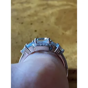 Natural Aquamarine Blue Topaz Sterling Silver Ring Size 9 thumbnail 2