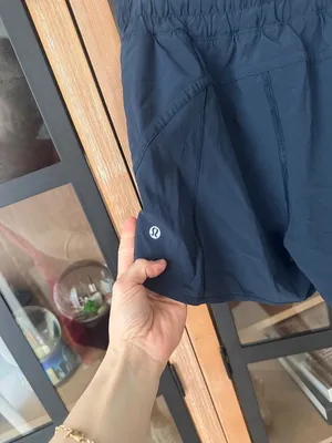 Lululemon Track That Shorts running *5" True Navy high rise pockets thumbnail 5