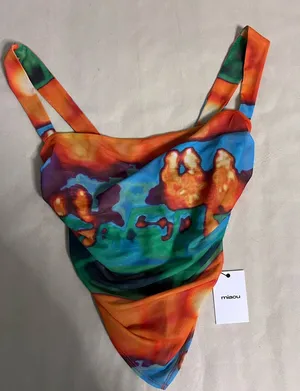 🔥 RARE Miaou “Thermal” Print Sheer Mesh Top – NWT – Size L – Sold Out thumbnail 1