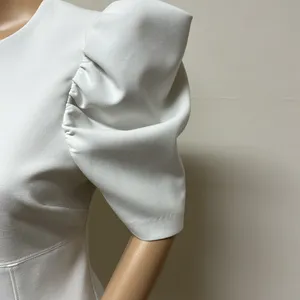 NWOT Likely white puffed short sleeve mini dressy dress fully lined size 6 thumbnail 4