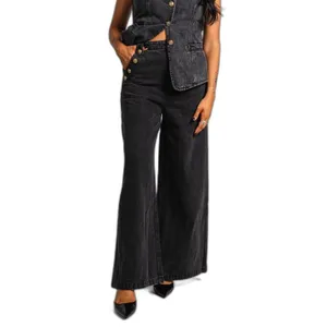 Free market flying tomatoes extreme wide leg dark sailor jeans size 27‎ thumbnail 2