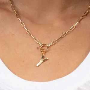 Gorjana Parker 18K Gold Plated Charm Initial Y thumbnail 8