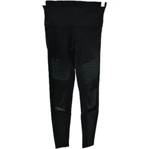 Alo Yoga High Waist Moto Sport Leggings Performance Mesh Panels Black XXS thumbnail 2