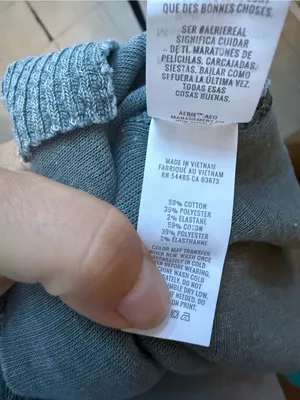 Aerie Olive Green Textured V-Neck Oversized Sweatshirt thumbnail 5