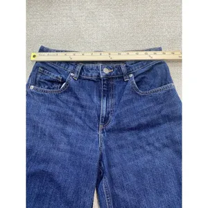 MNG Mango High Rise Wide Leg Jeans Womens US 4 100% Cotton thumbnail 9