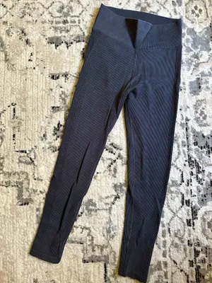 Aerie Ribbed Charcoal Gray Leggings thumbnail 1