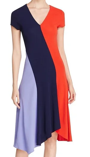 Tory Burch colorblock dress women's size small thumbnail 1