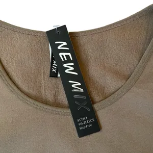 New Mix women's size XS-S tan fleece long sleeve scoop neck top NWT thumbnail 4