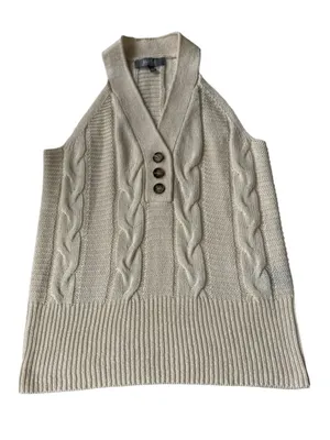 Anthropologie brand Marled sweater vest thumbnail 1