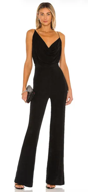 Misha Revolve Moyra Pantsuit Jumpsuit Sleeveless Eveningwear Cocktail Black 4 thumbnail 1