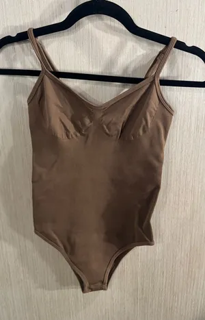 Women’s OQQ Brown Stretch One-Piece Bodysuit Size Small thumbnail 1