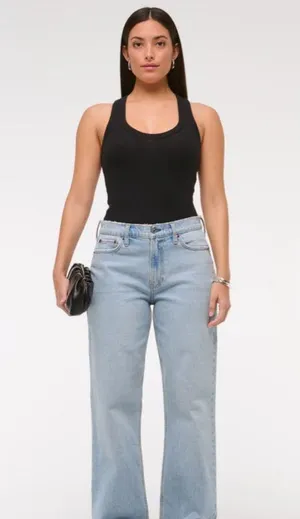 Abercrombie Jeans Curve Love Low-Rise Baggy thumbnail 1