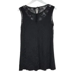 CAbi Date Night Black Lace Tunic Elegant Romantic Tank Style#942‎ S thumbnail 2
