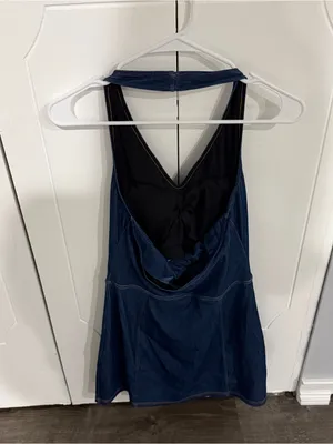 Halara Denim Halter Mini Dress thumbnail 2