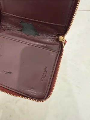 Coach Brown Logo With Patches Leather Small Zip Around Wallet thumbnail 4