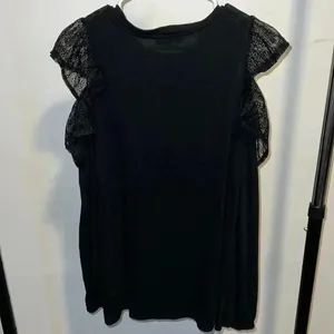 L Love Black Lace Bare Shoulder Blouse NWT 072626 thumbnail 2