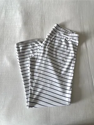 Lake Pima Cotton Stripe Pajama Pants, Medium White thumbnail 10