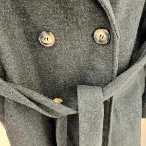Lapel neck Double Breasted belted PeaCoat overcoat Women small academia lagen thumbnail 6