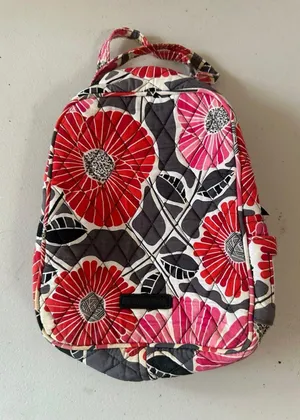 Vera Bradley Cheery Blossoms Geometric Floral Asian Inspired Cooler Lunch Bag thumbnail 1