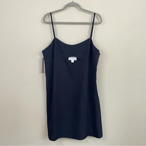 NEW Anthropologie Mare‎ Mare Navy Cut Out Shift Mini Dress Size XL thumbnail 2