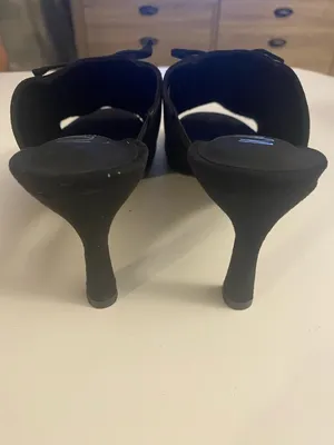 NW Diva Black Lace-Up Open-Back Mule Heels thumbnail 7