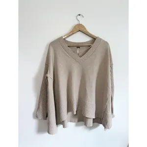 Free People Cream Tunic Sweater Size XS Oversized Orion A-Line thumbnail 2