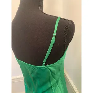 Pistola Mari Midi Maxi Slip Dress Fern Green Square Neck Satin Feel Slit Formal thumbnail 4