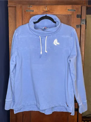 Vineyard Vines Womens Blue Red Sox Sweatshirt Small Cowl Neck MLB Baseball Sport thumbnail 2