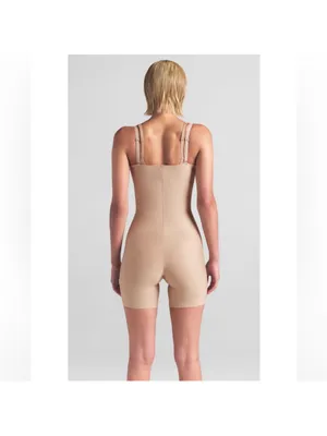 NWT SKIMS Body Core Sculpt Open Bust Mid Thigh Bodysuit in Sand size S thumbnail 9