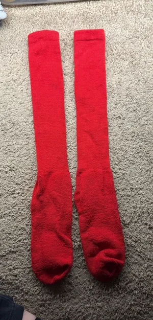 Red softball socks Size M thumbnail 1
