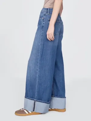 GAP Baggy Mid Rise Ultra Soft Cuffed Jeans thumbnail 7