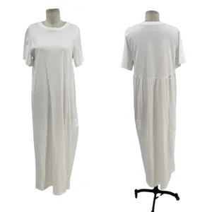 Tuckernuck Pomander‎ Place Zoe Maxi Tee Dress Short Sleeve White Size Medium thumbnail 3