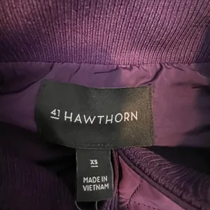 41 Hawthorn Womens Purple Quilted Vest Plaid Lined Ribbed Sides XS NWT‎ thumbnail 2